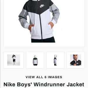 Large kids nike windrunner jacket